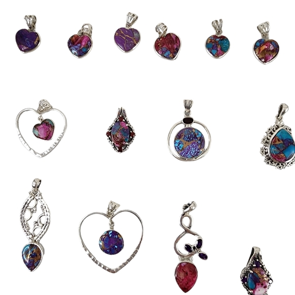 Posh Show Only - Sterling Silver Pendants - Kingman Turquoise - Picture 3 of 7